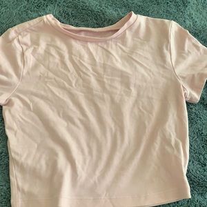 Pink target cropped top plain